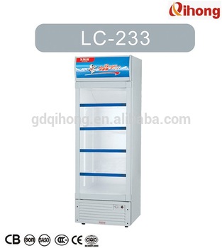 LC 233 233L Swding door Vertical Showcase Beverage Chiller electrical appliances with CE CB SASO SONCAP Certificate