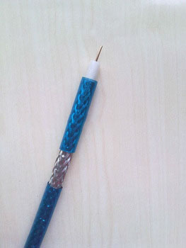 blue triple copper core coaxial cable rg6