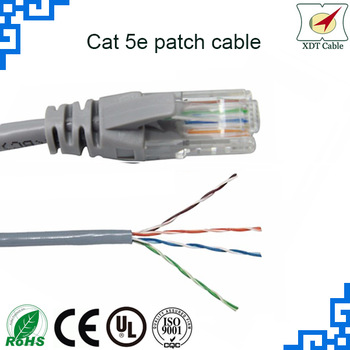 Patch Cable factory supply cat5 network extension cable utp cat5e lan cable 4pr 24awg