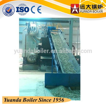 pellets made of tree leaves branches roots burning steam furnace boiler