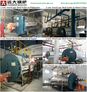 WNS Oil gas fired steam boiler for 3 ton capacity