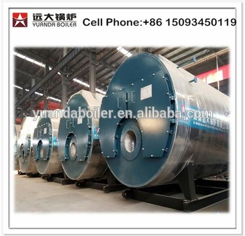 Low pressure 10 bar horizontal lpg steam boiler