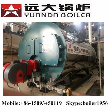 Horizontal oil Gas fired Corrugated furnace steam boiler