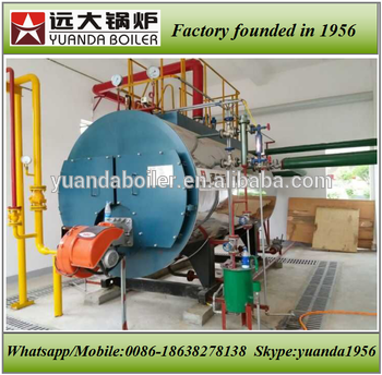 Horizontal style automatic Lpg gas steam boiler 50hp 60hp