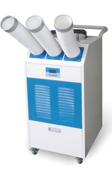 Movable air cooler industrial with universal wheels for outdoor air cooling