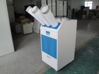 Movable air cooler industrial with universal wheels for outdoor air cooling