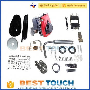 Gas powered 2 cylinder petrol motorized bike motor kit 49cc small gasoline motorized bicycle accessories