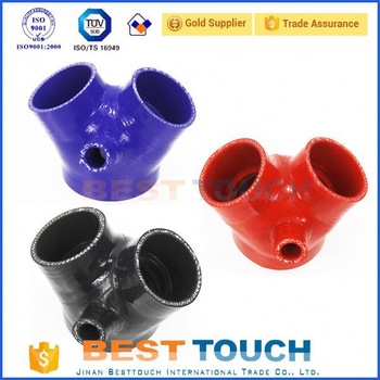 Auto silicone tube curved radiator overflow hose for KART