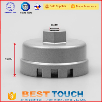 64 5mm 3 8 14 Flutes Oil Filter Wrench Cap Housing Tool Remover silver black
