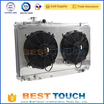 OEM racing louvered fin aluminum radiator for crown jzs155