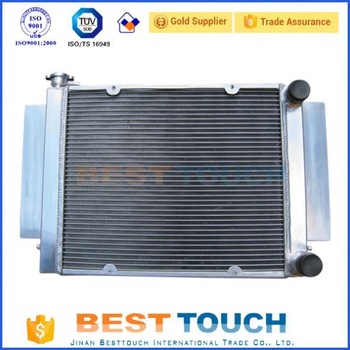 FULL Alumium Auto custom plain fin radiator for peugeot 406