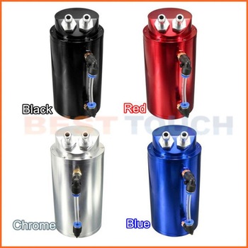 Gasoline petrol red round aluminum aluminum chrome oil catch tank racing chrome oil catch tank for karmann ghia
