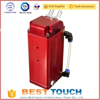 protect engine red square aluminum oil storage tank for car oil catach tank for asthma inhaler spacer devices