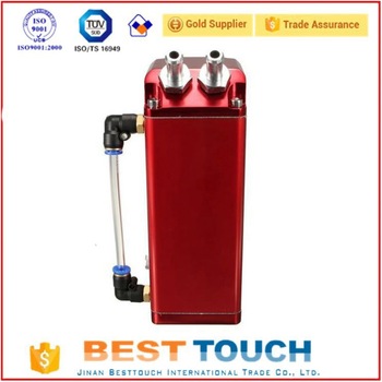 Auto Original facto red square aluminum breather catch can black breather catch can for lpg ecu aeb