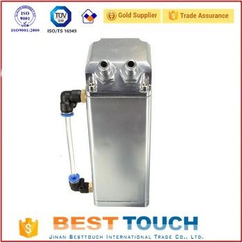 Motorized silver square aluminum 19mm aluminum oil catch can polished aluminum oil catch tank for Hummer