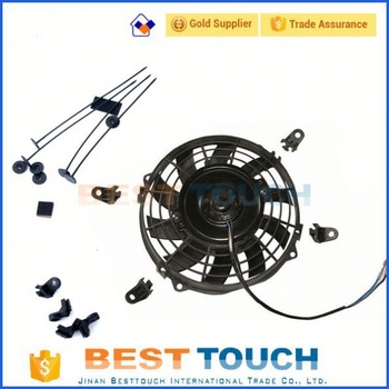 Universal 12V/24V 80w/120w 07’’/09’’/10’’/12’’/14’’/16’ inch curved blade universal radiator fan mounting kit for MITSUBISHI