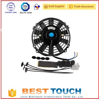 For AUDI Aluminum copper condenser assembly 12v universal auto radiator fan universal bar plate oil cooler