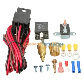 new 200 degree cooling fan grounding thermostat relay switch kit 3 8 npt probe
