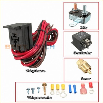 Model 5 210195 210 degree cooling fan grounding thermostat relay switch kit 3 8 npt probe