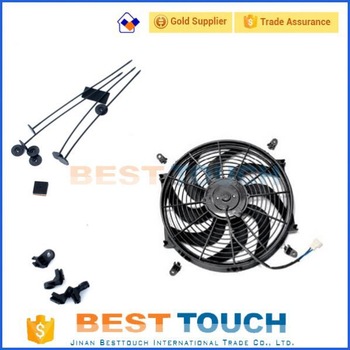 Customized 12V/24V 80w/120w 07’’/09’’/10’’/12’’/14’’/16’ inch automobile parts bus condensor fan for ROVER