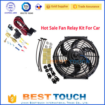 175~185 Degree Engine Cooling Fan Thermostat Temp Switch Sensor 4pins Relay Kit