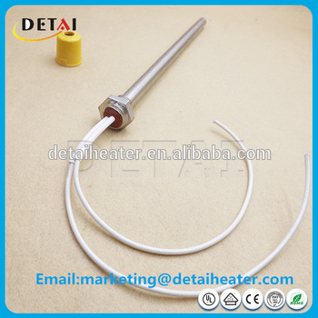 Immersion type cartridge heater with thread connection