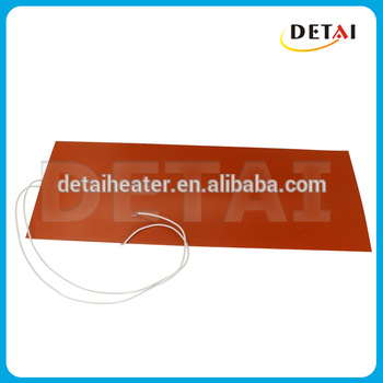 Flexible heating resistant silicone rubber pad