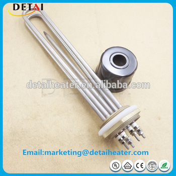 Stainless steel screw plug immersion heater element with plastic cover