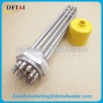 Detai ultra low watt density 6U shaped immersion heating elements with plastic cover