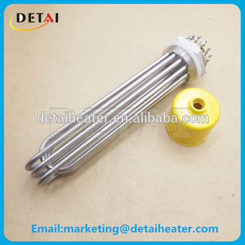Ultra low watt density stainless steel immersion heating elements with 2 5 BSP thread