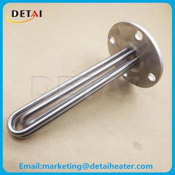 380v 6kw water heater element with 120mm round flange plate