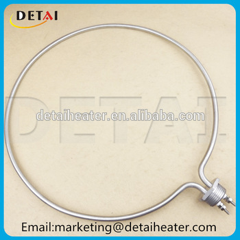 Detai customized immersion heating element for brewing equipment