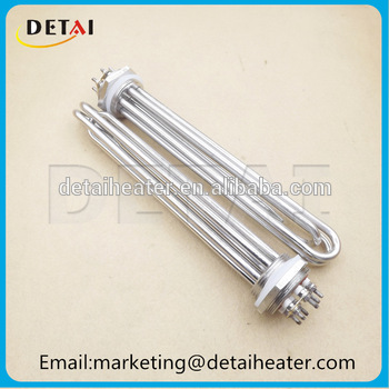Detai immersion heating element with thermostat tube