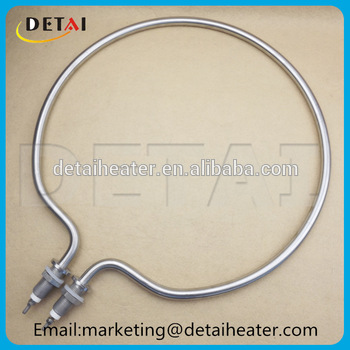 Round type water heating element for brewing equipment