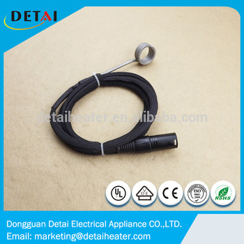 120V 100 Watt 20mm 5 Pin XLR Male Plug Coil Heater with K Type Thermocouple for E Nail Systems