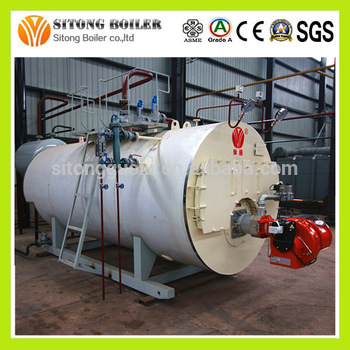 Low pollution Combustion 4000kg fire tube gas steam boiler