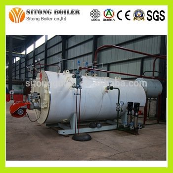 Low pollution Combustion 4000kg fire tube gas steam boiler