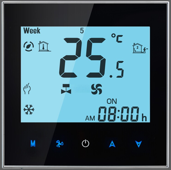 BECA 95 240VAC Four <font color='red'>Pipe</font> Digital Weekly Programmable <font color='red'>FCU</font> RS485 <font color='red'>Modbus</font> Room <font color='red'>Thermostat</font>