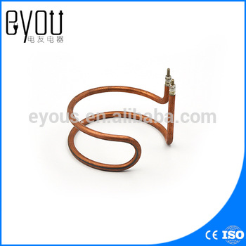 turn round copper electric heat tube, double-deck air heating element
