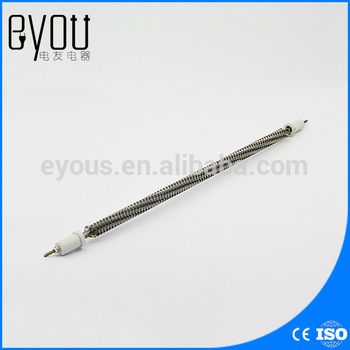 straight finned discharge heating tube with ceramic head, high-temperature fin heater pipe