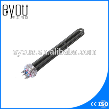 DN50 2.0” thread green electric heat pipe for heat conduction oil,59mmStainless steel flange heating element Ultrasonic machine