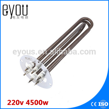 4.5KW 140mm cap electric heat tube with heat treatment for drying machine,heating element for Baked material dryer