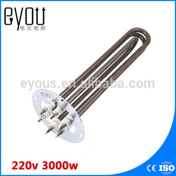 3KW 140mm cap electric heat tube with heat treatment for drying machine,heating element for Baked material dryer