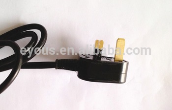 UK plug 13A power cable U K standards power cord Europe wire British power line