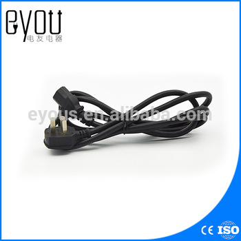 0.75 mm2 PVC power cord,3 pin power wire,1.5 meter copper clad aluminum power cable,3-pin computer power line