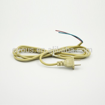 white black copper clad aluminum power cord cable 2 cores wire 2 flat plug pin power line
