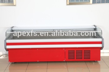 Lintee Hot sale cooked food Deli showcase freezer refrigerator display case with the rear cover