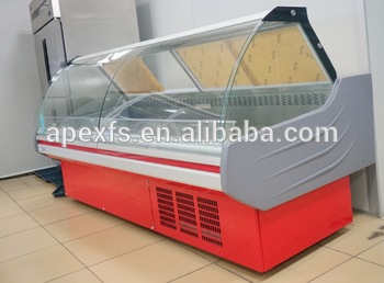 Curved Glass Deli Meat Case