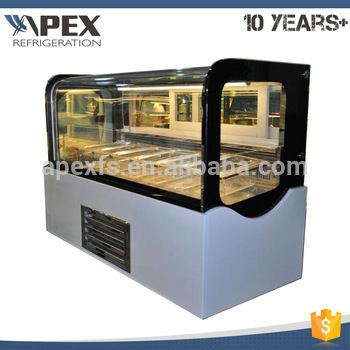 Packed in carton and wooden pallet 18C to 22C display countertop ice cream freezer for gelato