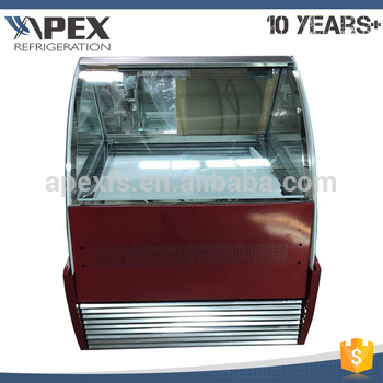 220V 50HZ 1560 1090 1350mm dimension ice cream freezer showcase soft ice cream display cabinet